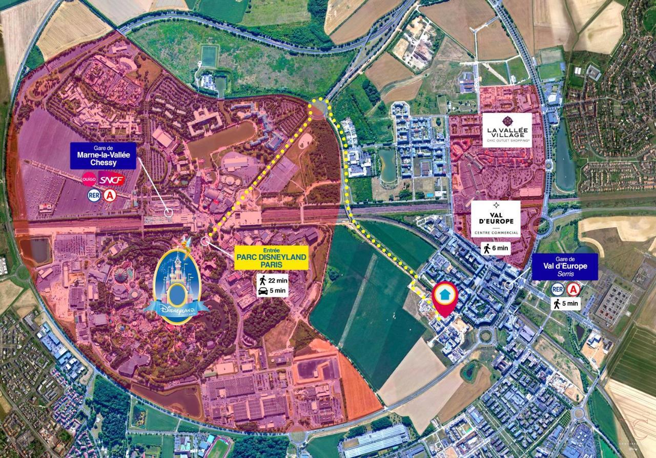 Disneyland-Paris 4 Pers, Parking, Wifi, Chessy  Dış mekan fotoğraf